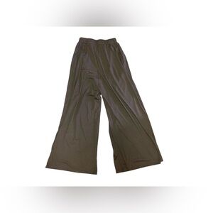 Yozy Pleated Wide Leg Flowy Pants Olive Brown M 6 🤎 EUC